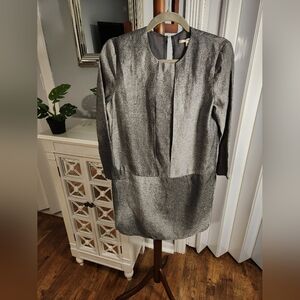 J Brand Silver Grey Lightweight Lined Dress
